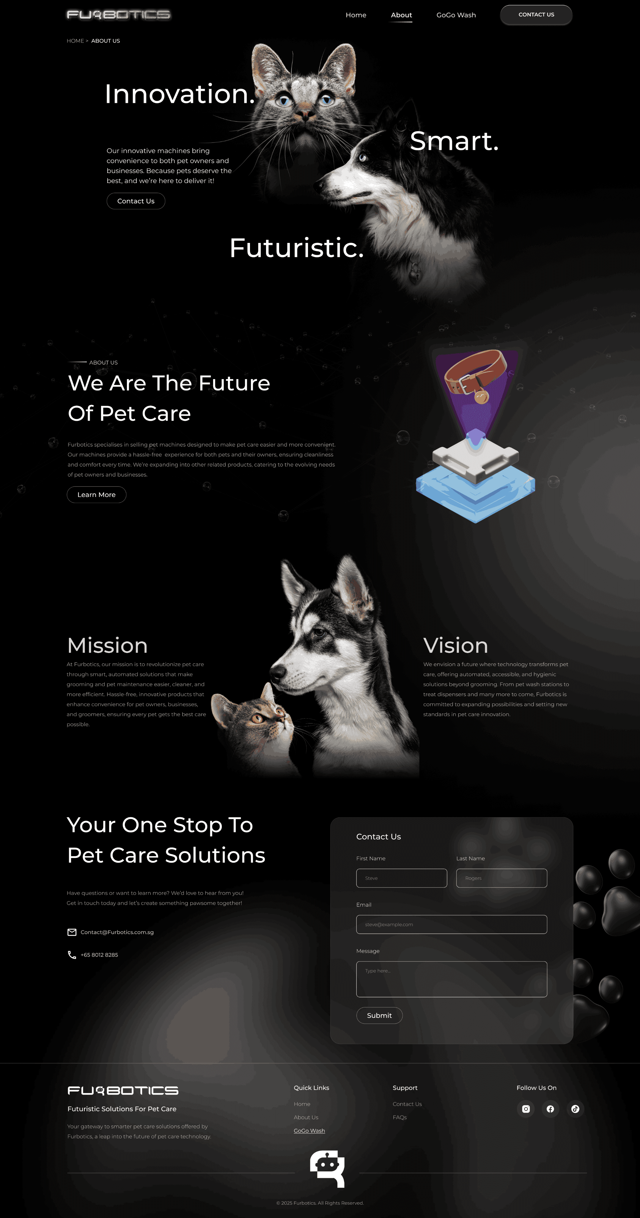 Web Design and Development Case Study | Technology | Pet Care website preview